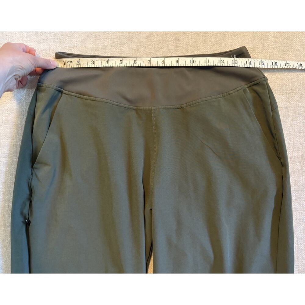 Patagonia Happy Hike Studio Pants Jogger Tapered DWR Zip Pockets Green Medium - Picture 10 of 13